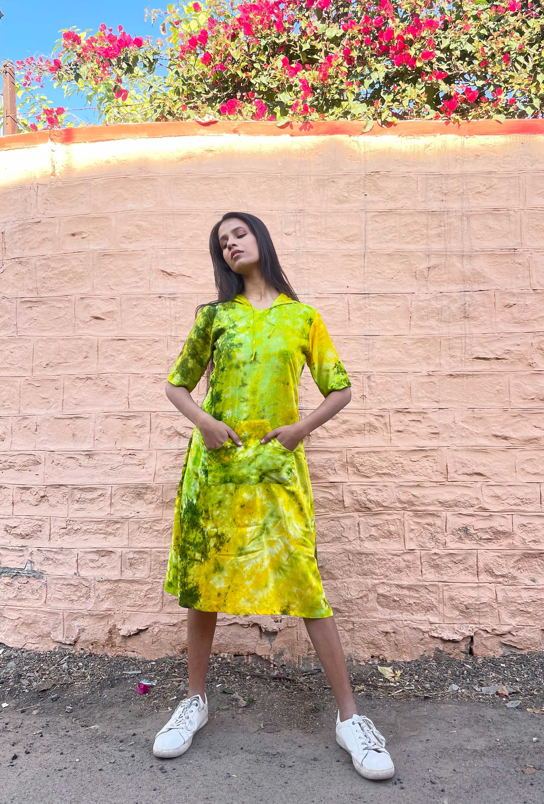 Green Tie Dye Dress