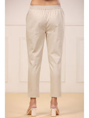 Beige Straight Fit Pants