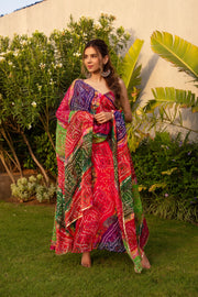 Anek Rang Bandhani Suit Set