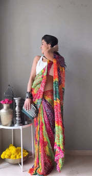 Multi-color Bandhani Saree