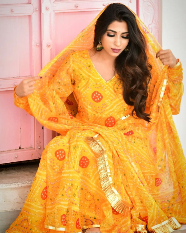 MANDAKINI BANDHANI ANARKALI SET