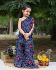 Kids Sapphire Bandhani Set