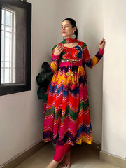 Multi-color Anarkali Set