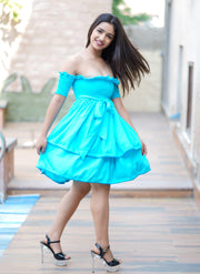 DEEP SKY BLUE DRESS - Piirona