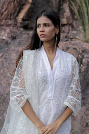 WHITE ANGELONIA NET SUIT SET