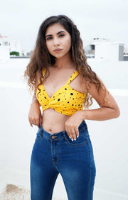 Daffodil Polka Dot Top