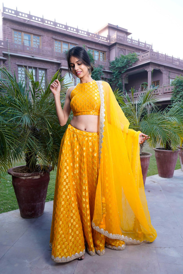 SEA BUCK-THORN LEHENGA SET - Piirona