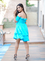 DEEP SKY BLUE DRESS - Piirona