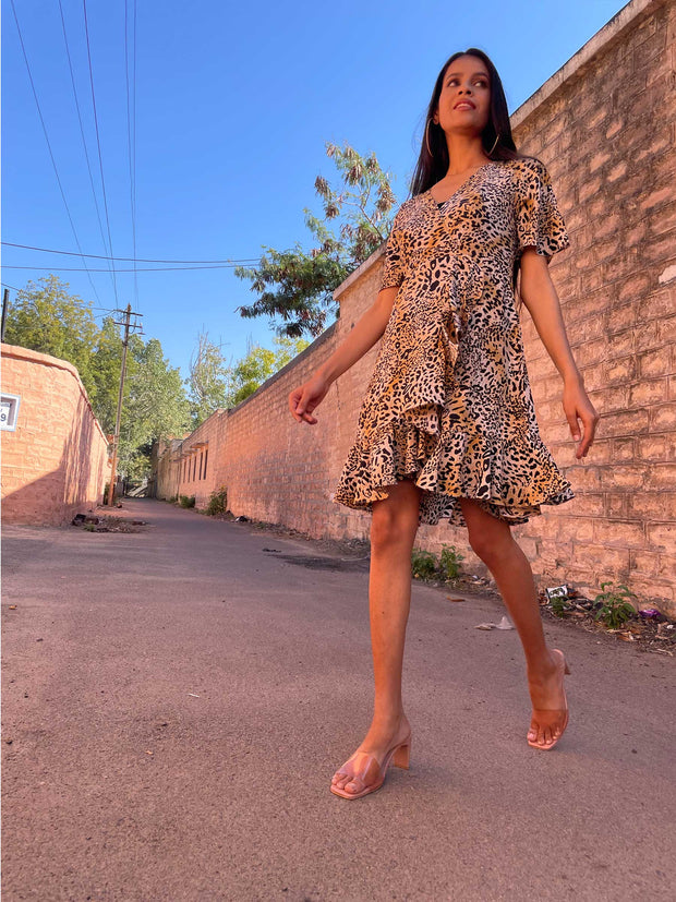 Leopard Print Mini-Dress