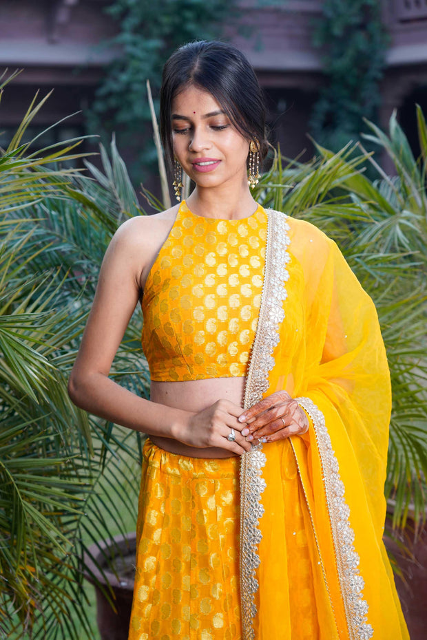 SEA BUCK-THORN LEHENGA SET - Piirona