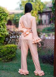 RETRO RUFFLED NIGHT SUIT - Piirona