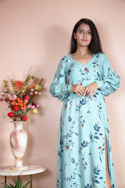 BUTTERFLY BLUE COTTON DRESS - Piirona