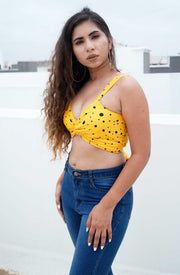 Daffodil Polka Dot Top