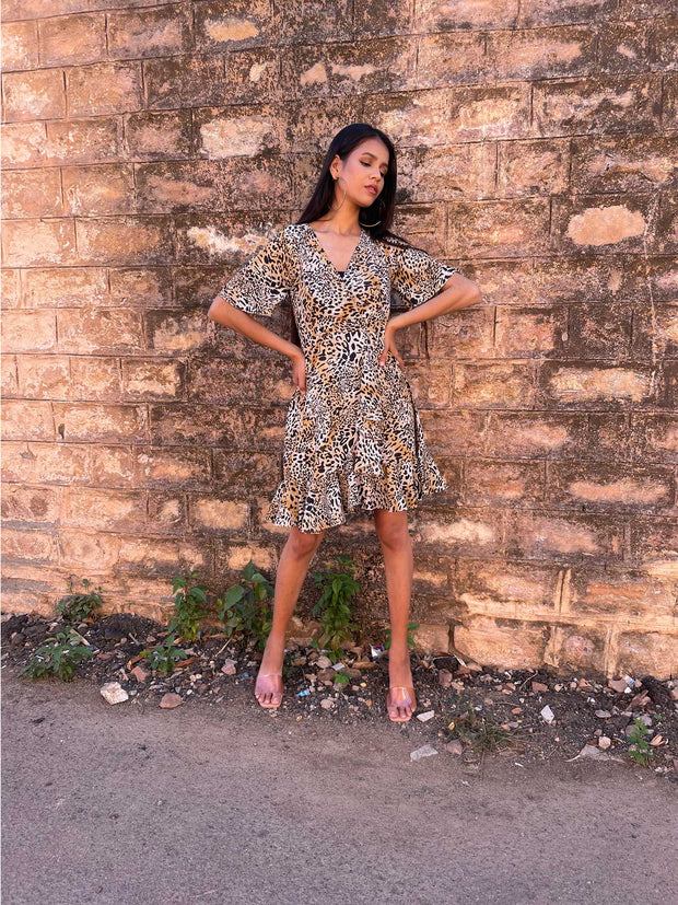 Leopard Print Mini-Dress