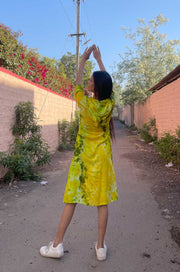 Green Tie-Dye Dress