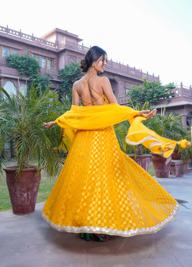 SEA BUCK-THORN LEHENGA SET - Piirona