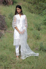 WHITE ANGELONIA NET SUIT SET